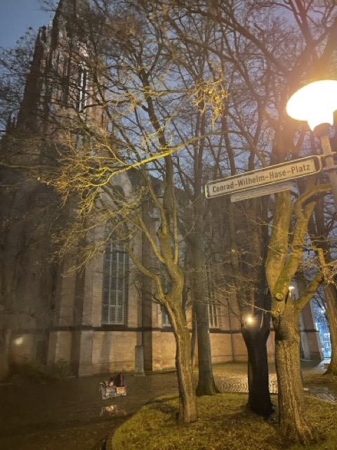 Christuskirche bei Nacht