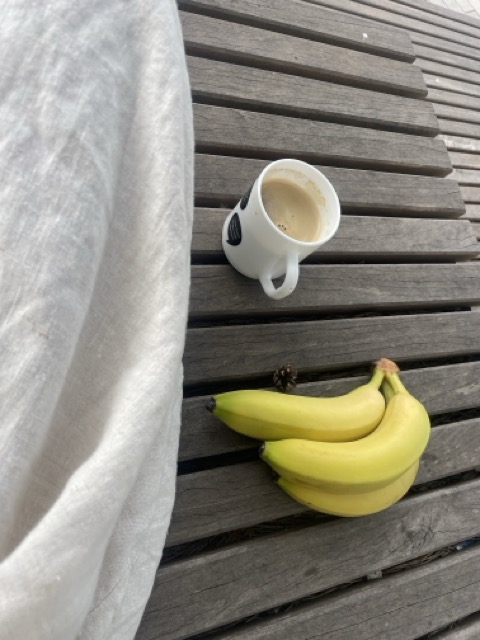 Kaffee und bananen