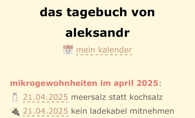 Kalender statt Newsletter