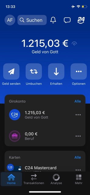 Ich verrate meinen Kontostand