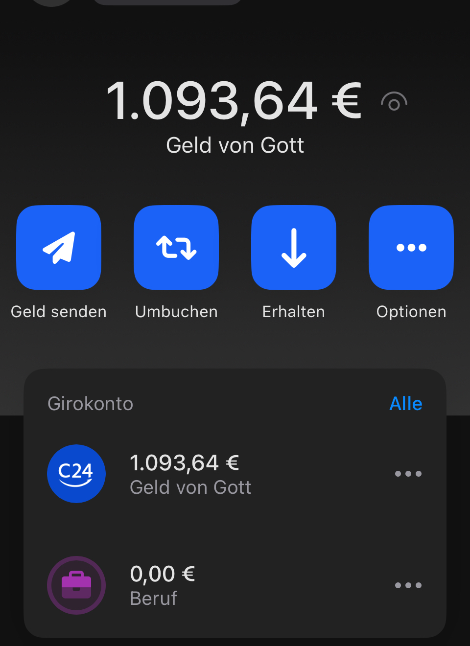 Mein Kontostand
