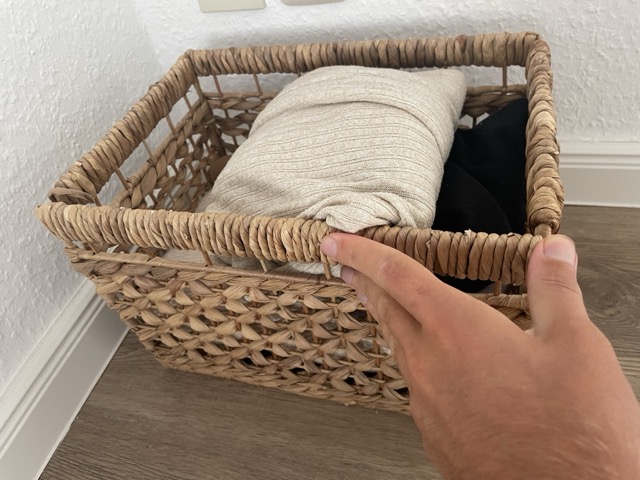 Stofftüte statt Korb